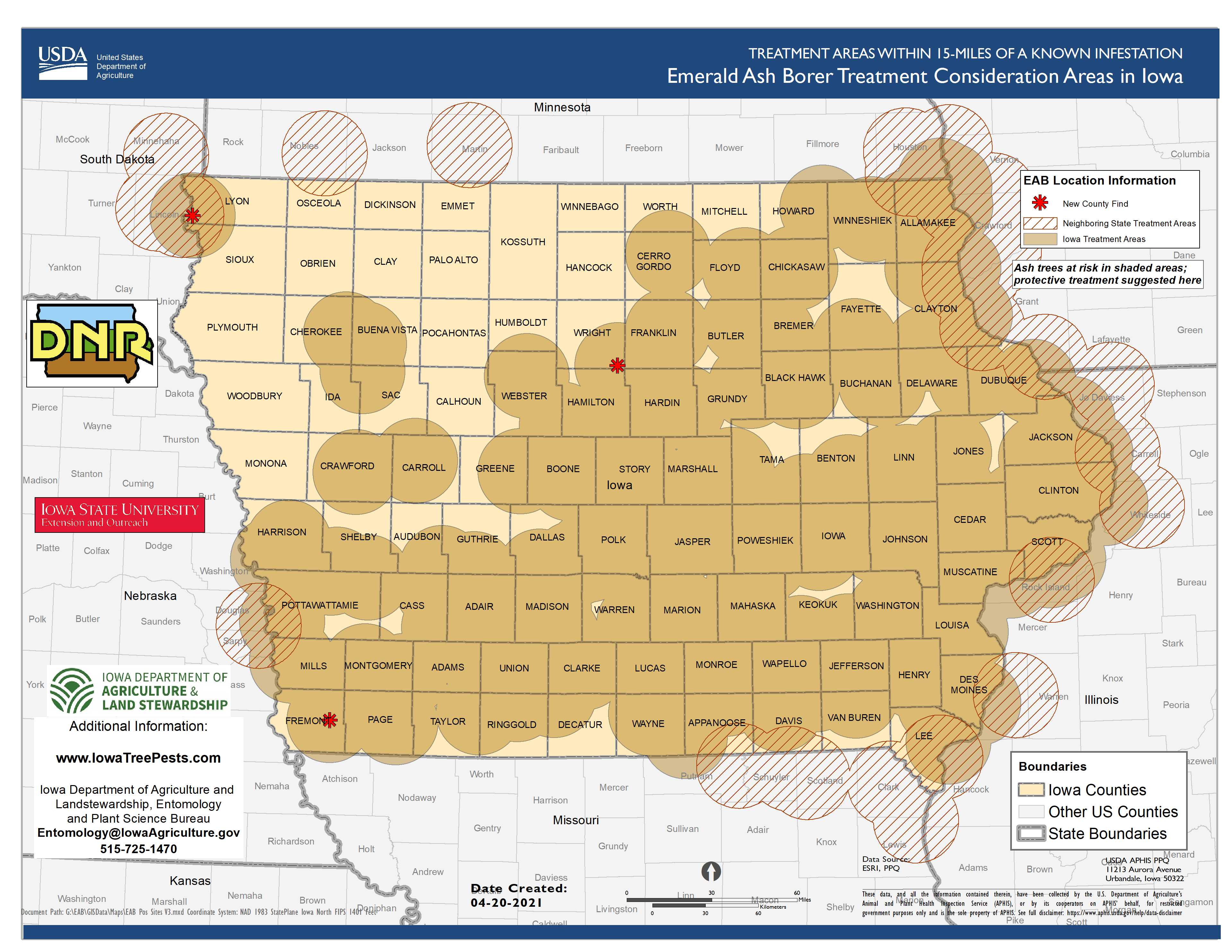 Emerald Ash Borer Discovered in 3 More Iowa Counties Iowa Department of Agriculture and Land